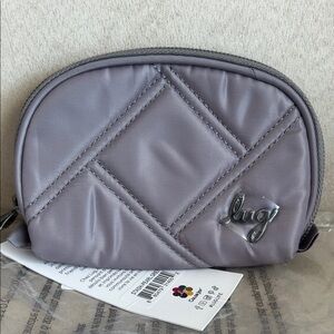 NWT Lug Stash Zip RFID Pouch in Pearl Grey